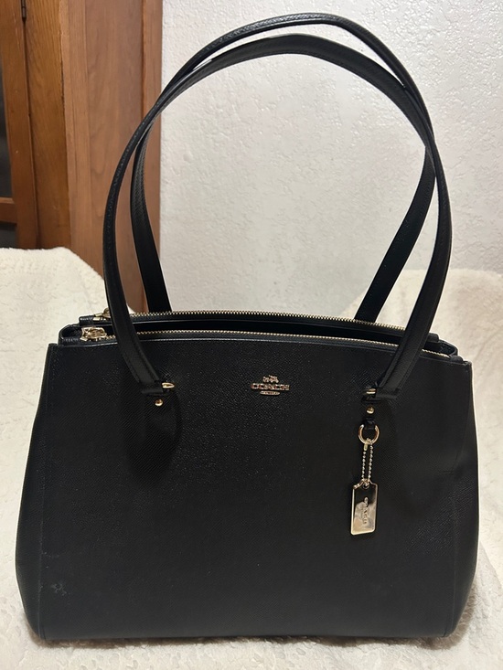 Coach Handbags - Black Stanton Crossbody Crossgrain Leather Carryall 37148